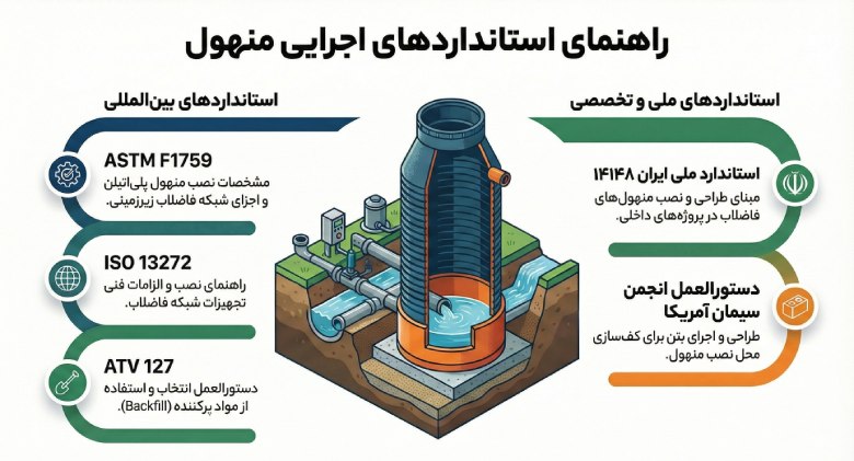 استانداردهای نصب منهول پلی اتیلن