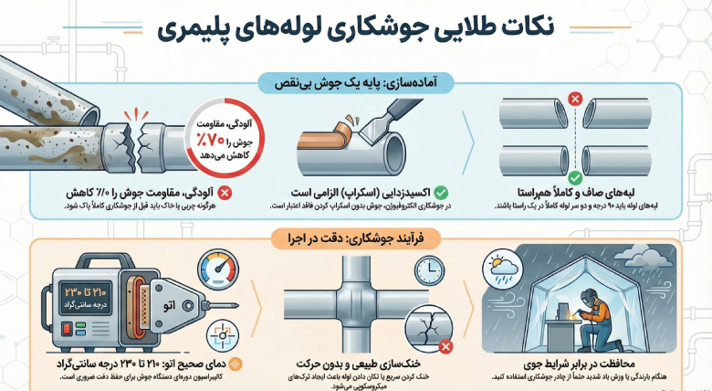 10 قانون طلایی جوش پلی اتیلن