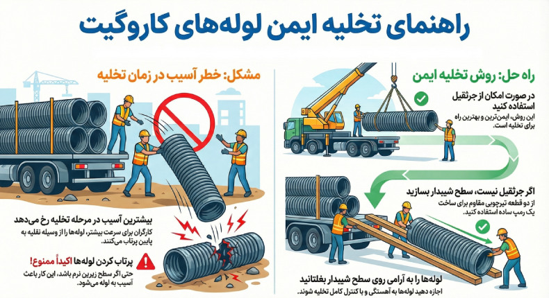تخلیه لوله های کاروگیت