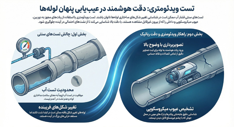 تست ویدئومتری آب بندی لوله کاوگیت