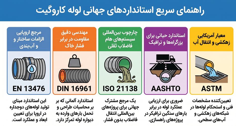 استانداردهای بین المللی لوله کاروگیت