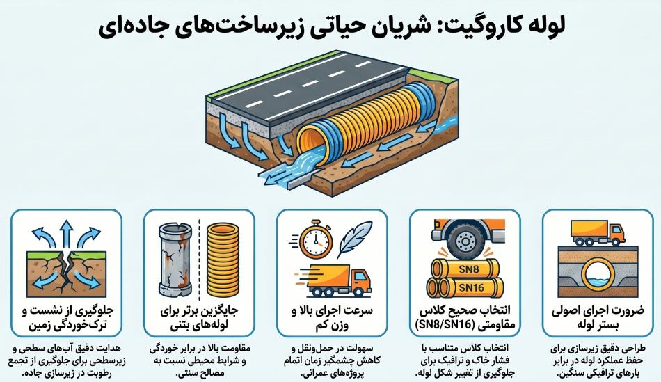 لوله کاروگیت در راهسازی