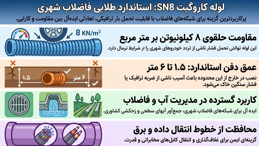 مشخصات فنی لوله کاروگیت SN8
