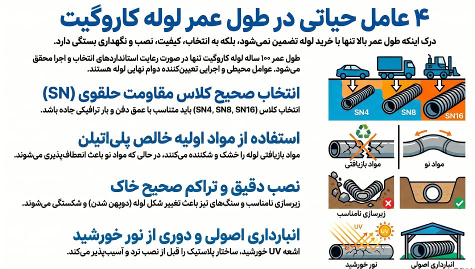 عوامل موثر بر طول عمر لوله کاروگیت