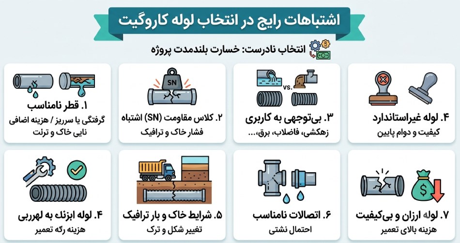 اشتباهات رایج در انتخاب لوله کاروگیت