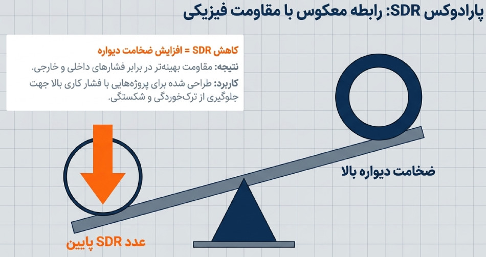 ارتباط ضخامت دیواره بر عمر لوله