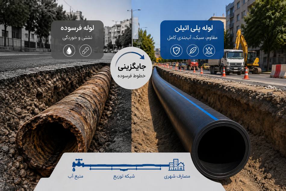 لوله پلی اتیلن در جایگزینی خطوط فرسوده