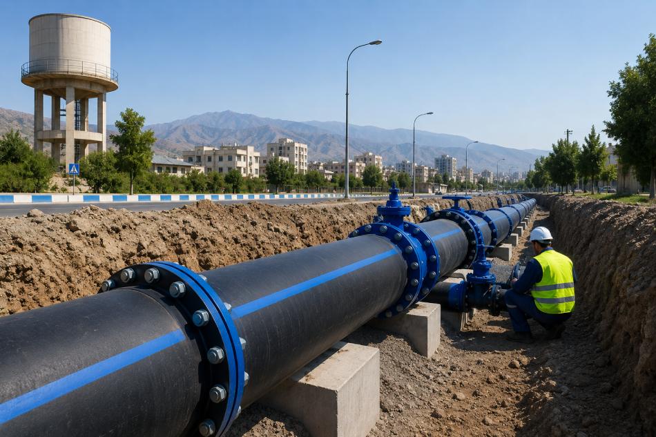 لوله پلی اتیلن در خطوط اصلی آبرسانی